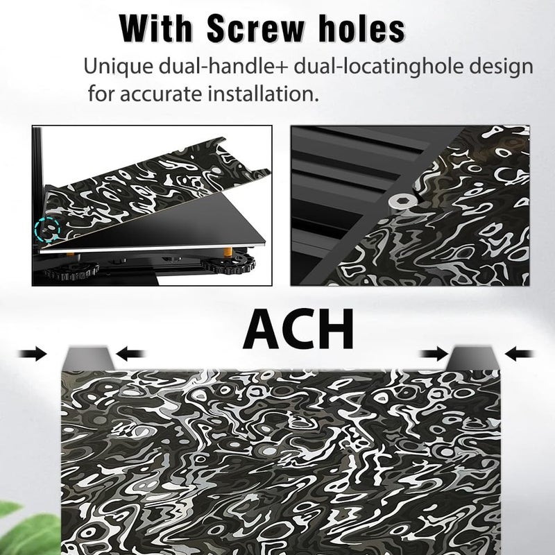 Wefuit New Upgraded ACH Build Plate,Crystal+Abyss Pattern Smooth K1 K1C Build Plate 235x235mm,3D Printer Platform for Creality K1/ K1C/Ender-3 S1/Ender 5 S1/Ender 3 S1 Pro/Ender V3 KE/Ender3 V3 SE. - Image 5